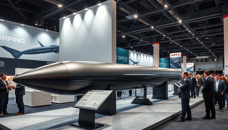 Anti-torpedo torpedo exhibit setup at trade show.