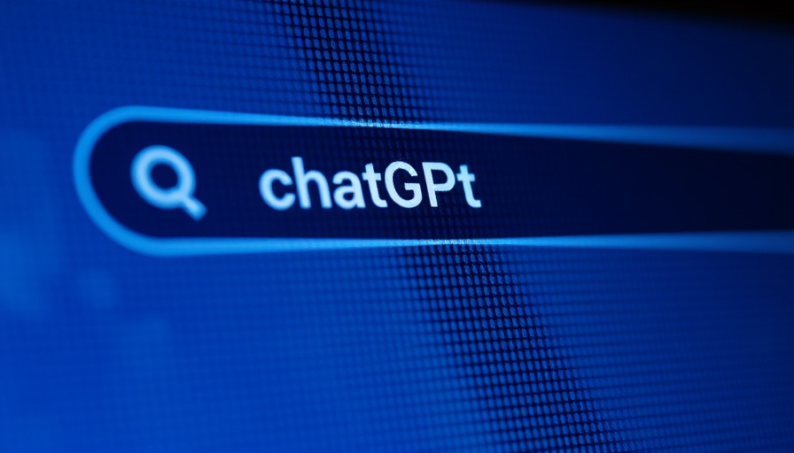 Close-up screen showing ChatGPT search in progress.