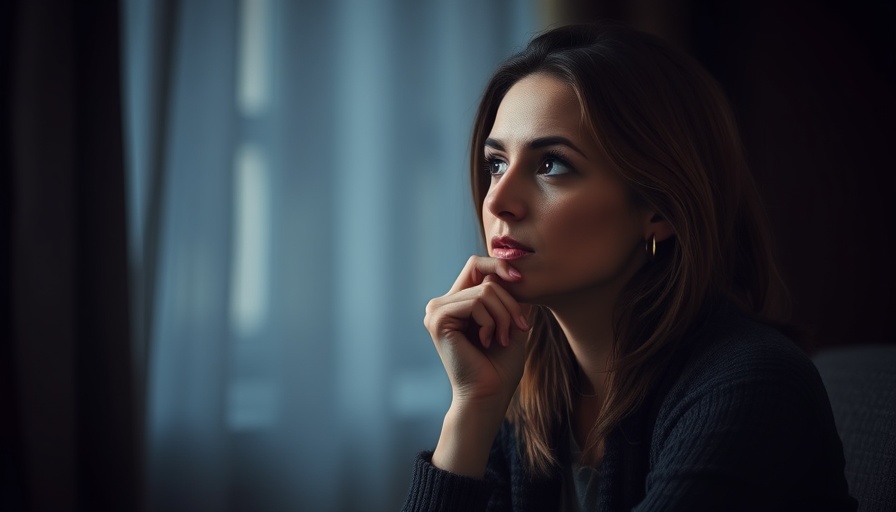 Thoughtful woman representing maritime workforce transformation.