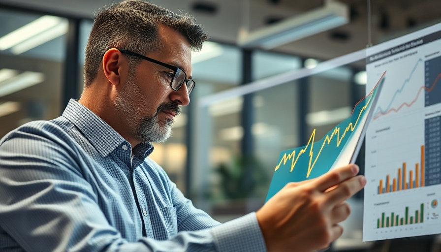 Businessman analyzing financial graphs, transforming underperforming assets.