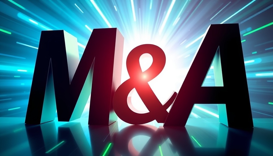 Bold M&A text on blue-green gradient background for Novacore Minglewood Risk Acquisition.