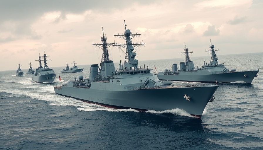 ROK Navy 80th Anniversary Fleet on overcast seas.