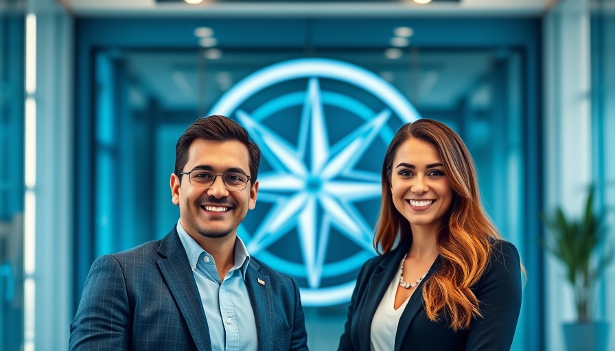 Compass acquisition of Latter & Blum professionals smiling in front of logo