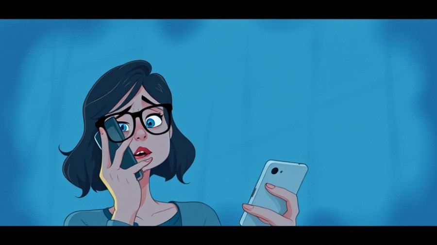 Anxious woman in blue tone overcoming call anxiety in real estate