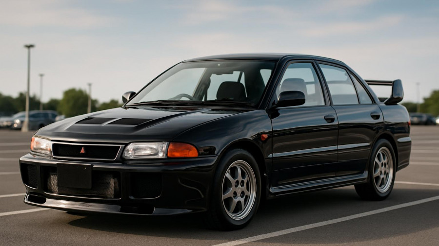 1995 Mitsubishi Lancer Evolution III for sale parked outdoors.