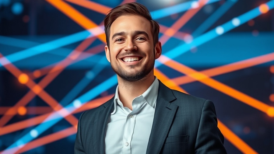 Compass Anywhere Real Estate Acquisition: Man in dynamic digital setting.