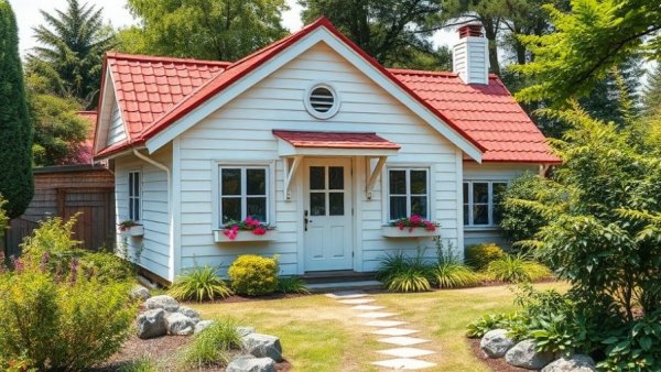 Charming white cottage perfect for selling your house to an investor.