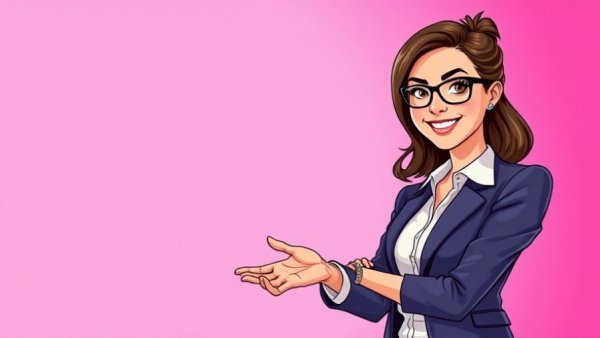 Earn gratitude in business: vibrant woman offering handshake.