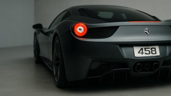 Vorsteiner CTR Ferrari 458 rear view with red tail lights.
