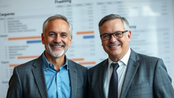 Two men discussing referral fee transparency in real estate.