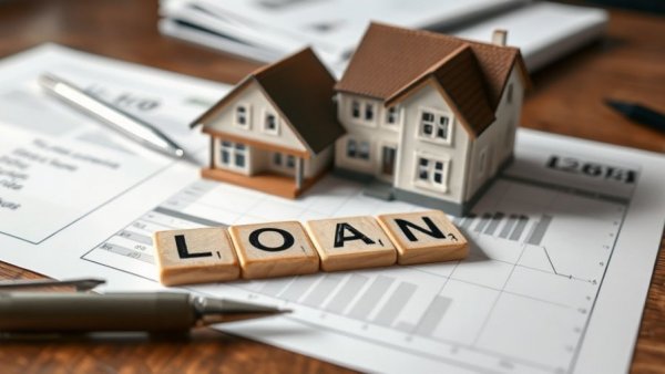 Bridge loans myths concept with model house on loan document.