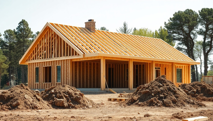 Under-construction house highlighting property development.