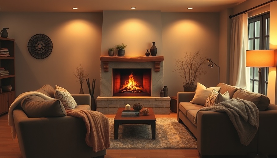 Cozy living room displaying tips for keeping your home warm.