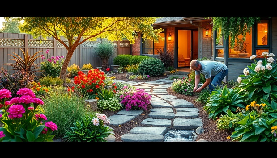 Lush backyard with new landscaping and colorful plants, ideal for remodeling your backyard.