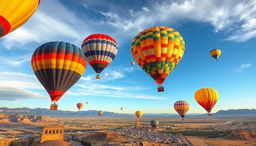 Colorful hot air balloons over Albuquerque, a hidden gem.