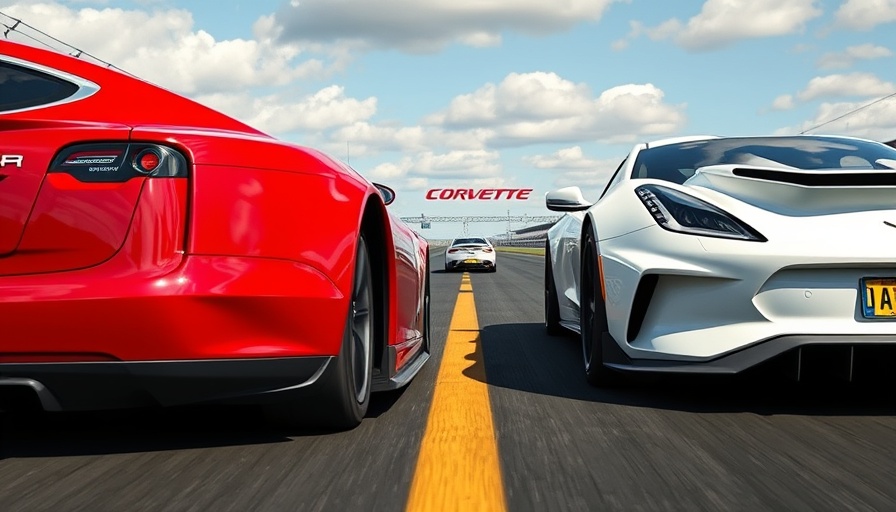 Tesla Model S Plaid vs Chevrolet Corvette ZR1 at racetrack showdown.