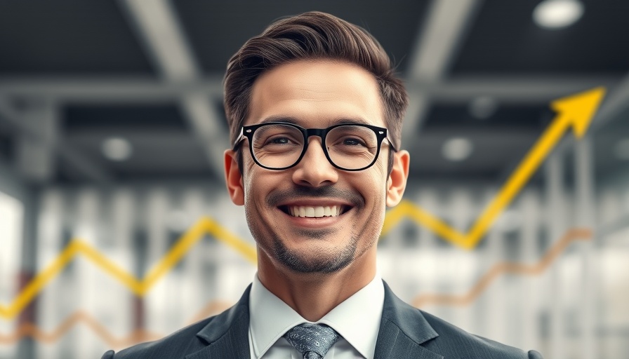 PennyMac broker business growth concept with a confident businessman in a suit.