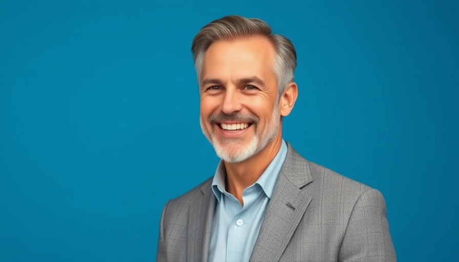 Agents leave leaders concept with smiling man in a blazer.