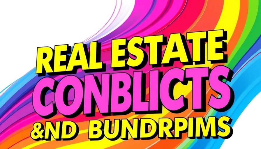 Vibrant abstract graphic about real estate conflicts.
