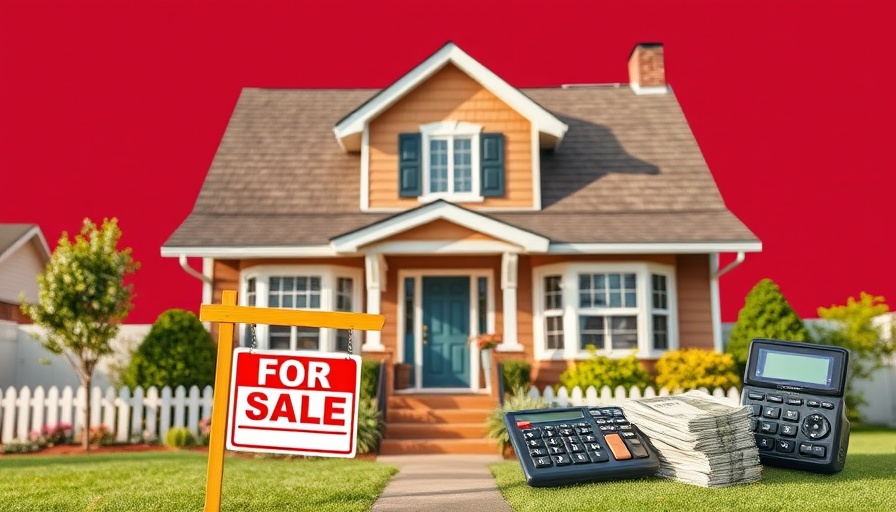 House for sale with calculator and cash representing ARMs market share in mortgage loans.