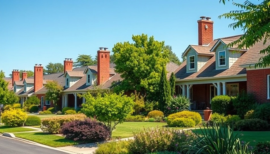 Quaint suburban neighborhood illustrating housing inventory.