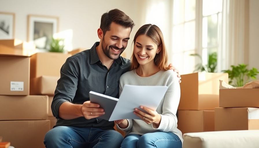 Couple discussing homebuyer demand and mortgage rates in a bright living room.