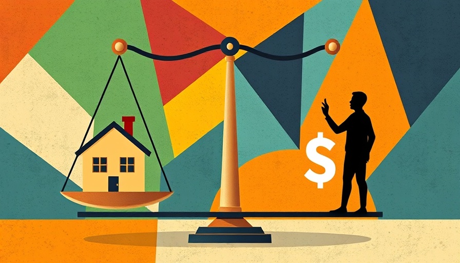 Ohio property tax debate illustrated with houses and scales.