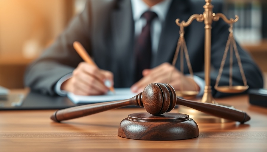 Compass Anywhere merger update with gavel and justice scales in focus.