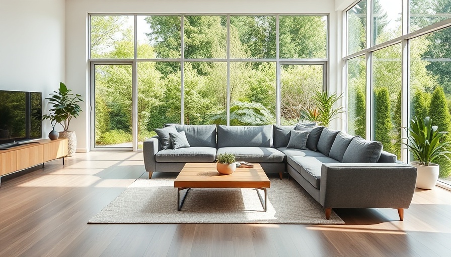Modern living room symbolizes home remodeling boom.