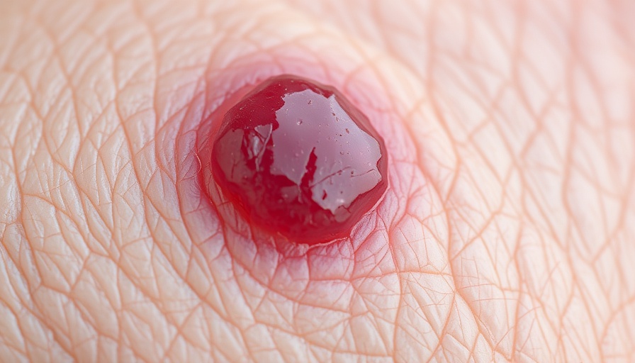 Close-up of a skin lesion possibly related to advanced melanoma.