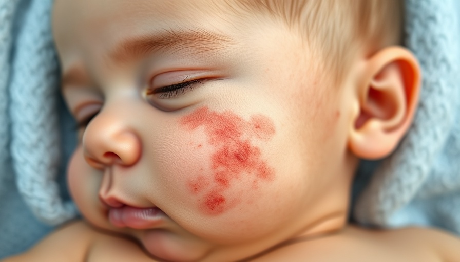 Infant with urticaria symptoms requiring pediatric chronic urticaria management.