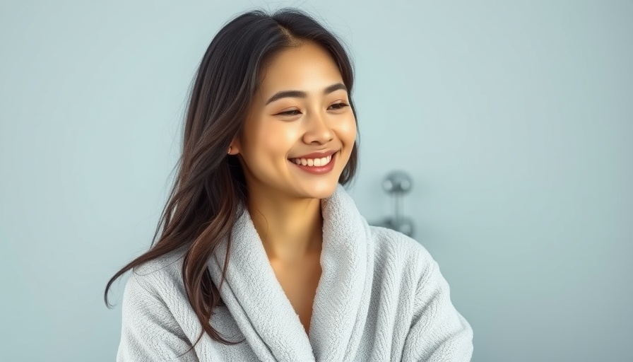 Chaseedo Skin Quiz Recommendations visual with smiling woman in bathrobe.