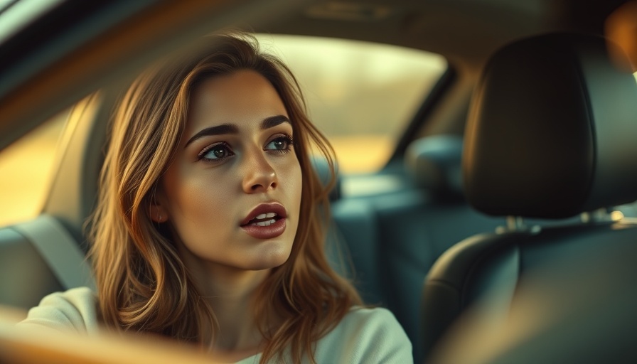 Young woman in car discussing medspa Gig Harbor.