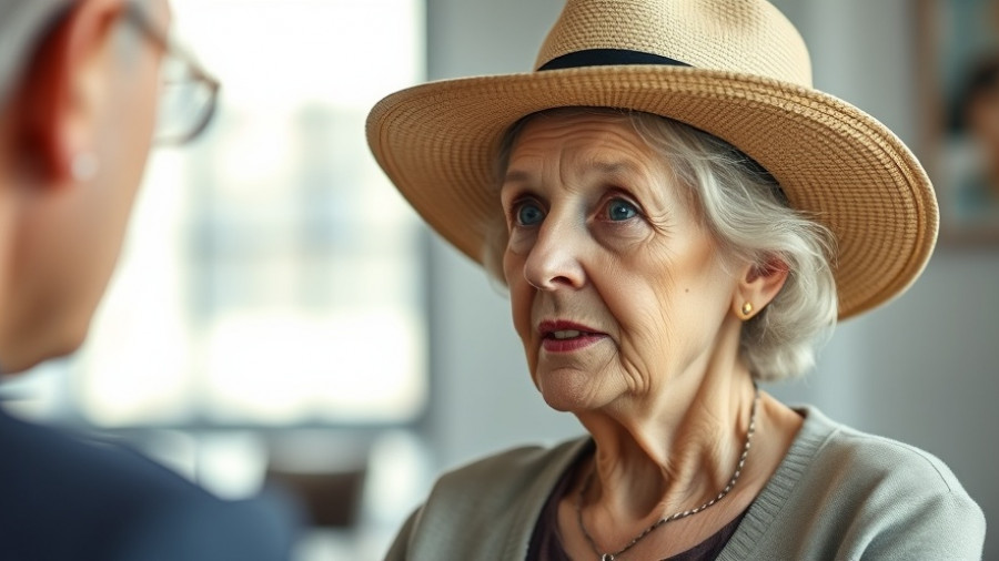 Older woman reflecting on emotional healing in a serene setting.