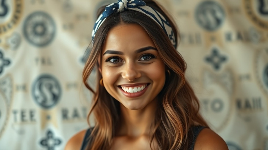 Woman demonstrating everyday makeup tips in a softly lit room.