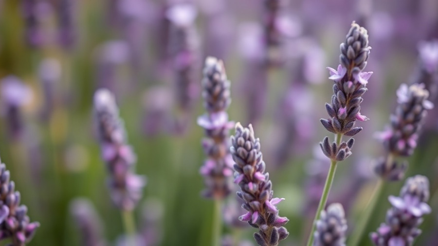 Lavender swaying in the breeze symbolizing plant sensation.