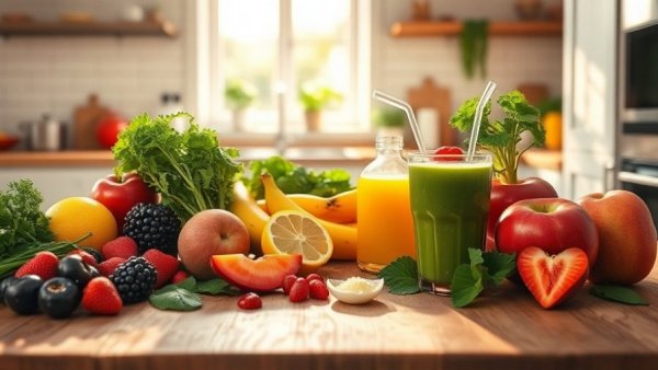 Vibrant detox ingredients for energy and health.