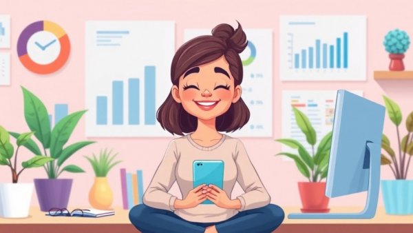 Mindfulness training focus with digital tools and charts.