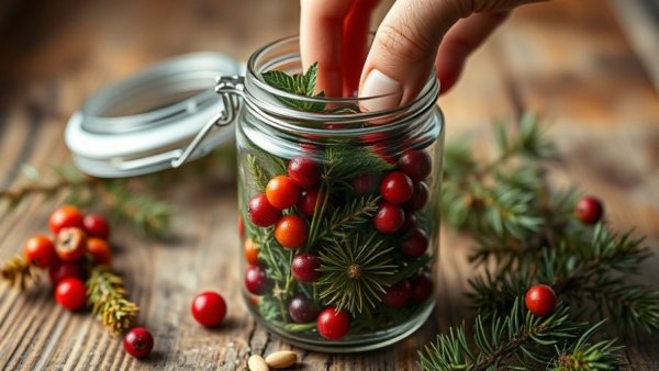 Herbal remedies preparation on wooden table in Gig Harbor.