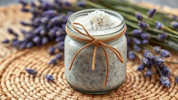 DIY lavender body scrub jar for last-minute crafting plans