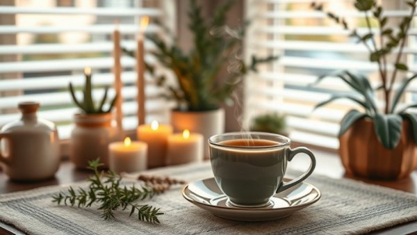 Herbal tea for calming relaxation in a cozy Gig Harbor setting.