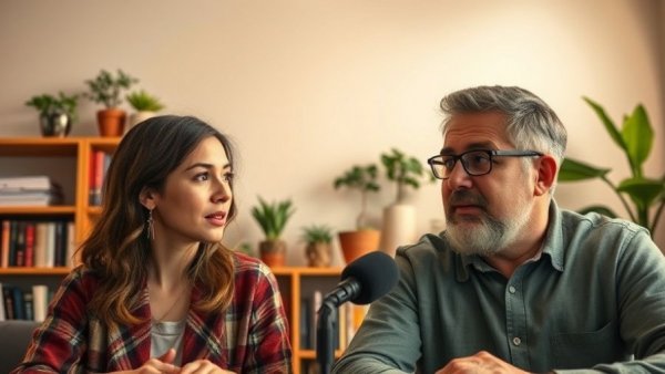 Video call discussing herbal remedies with books and microphone setup, highlighting Gig Harbor.