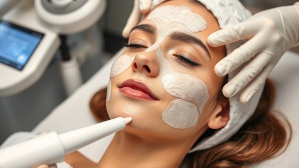 Woman receiving DMK Enzyme Therapy at a spa.