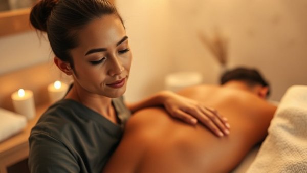 Relaxing massage therapy session in Gig Harbor spa.