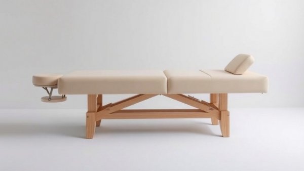 Top massage tables Gig Harbor display, elegant beige table layout.