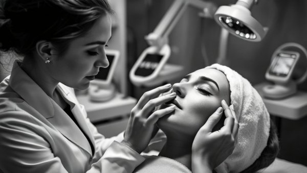 BeautyGuard Insurance spa scene with skincare treatment.