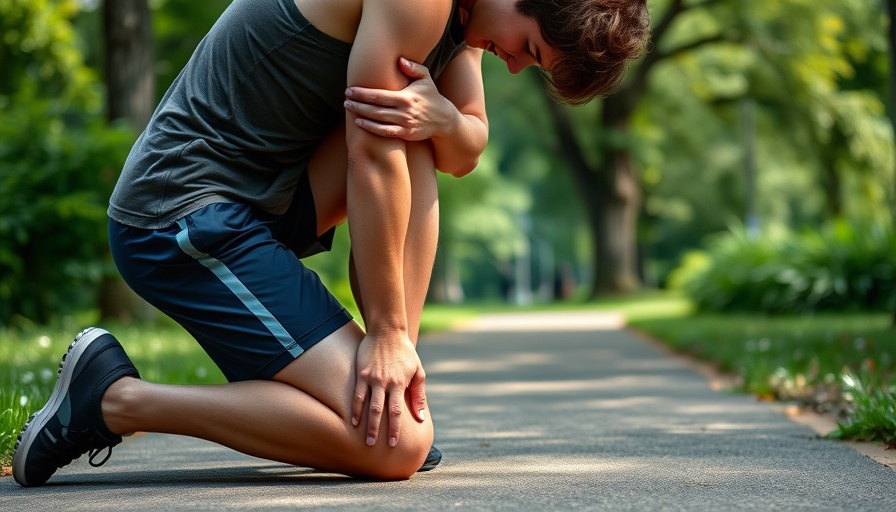 Chiropractic care for sports injuries, athlete in pain on pathway.