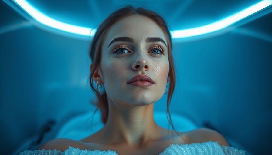Wellness trends 2025: Woman in cryotherapy chamber with serene expression.