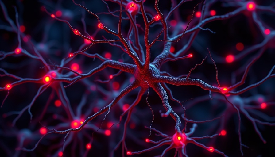 Illustration showing Nerve Growth Factor benefits in a neural network.