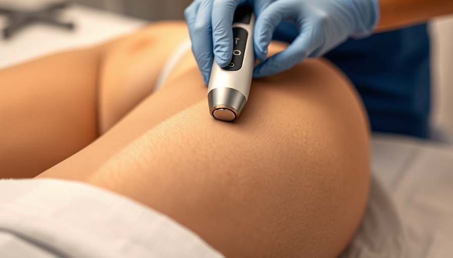 Close-up of skin-tightening treatment in Gig Harbor clinic.